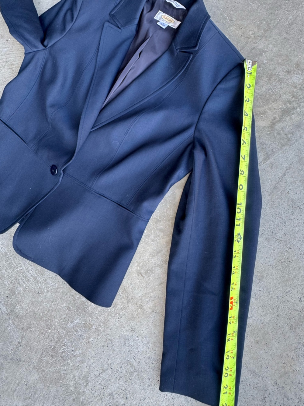 Talbots Navy Wool Single-Button Women's Blazer 6 Petite Tailored Professional - Picture 13 of 16